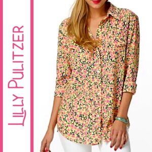 Lilly Pulitzer | 'Kapri' 'Starfruit Yellow Valley Girl' Blouse